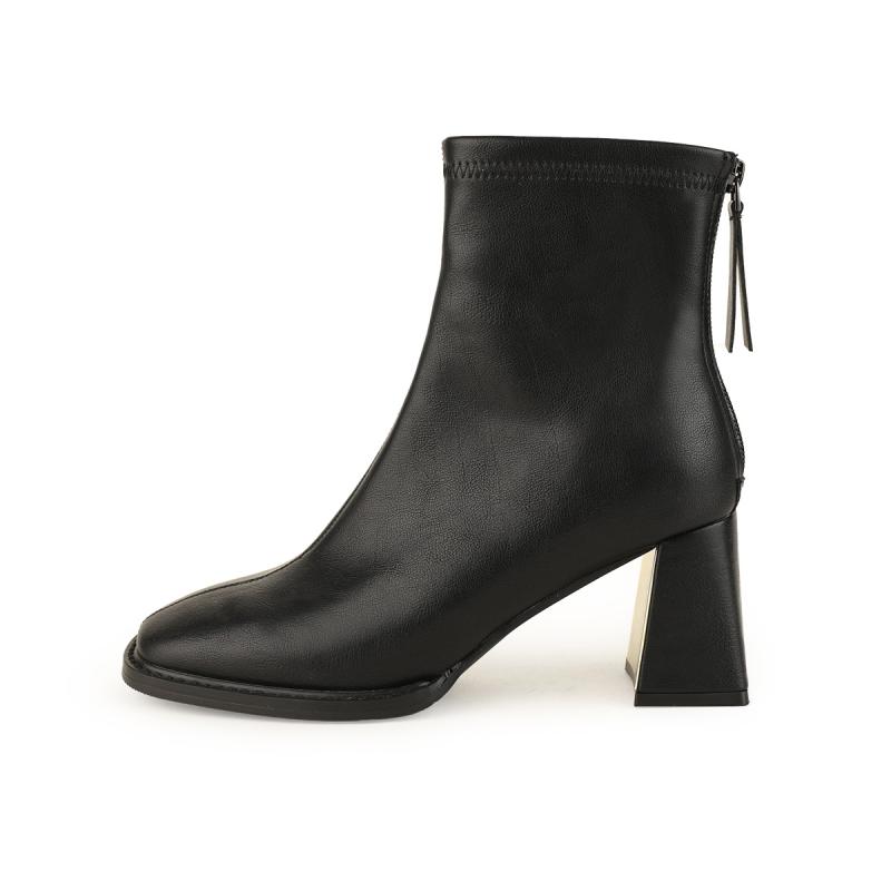 La botte cuir bout carré Hedda Femme Femme | Talons hauts Chaussures Femme