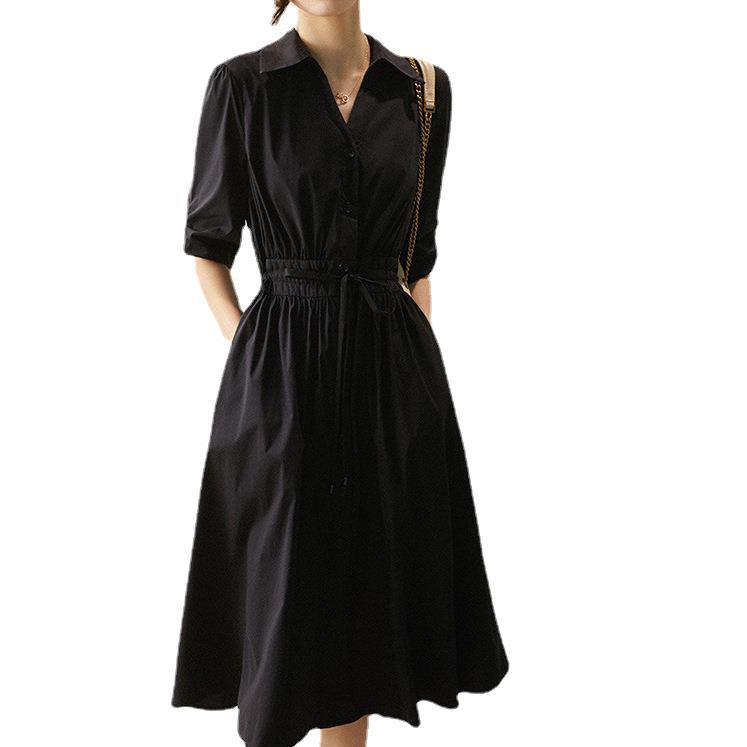 La robe chemise popeline manches bouffantes | Robes Robes Femme