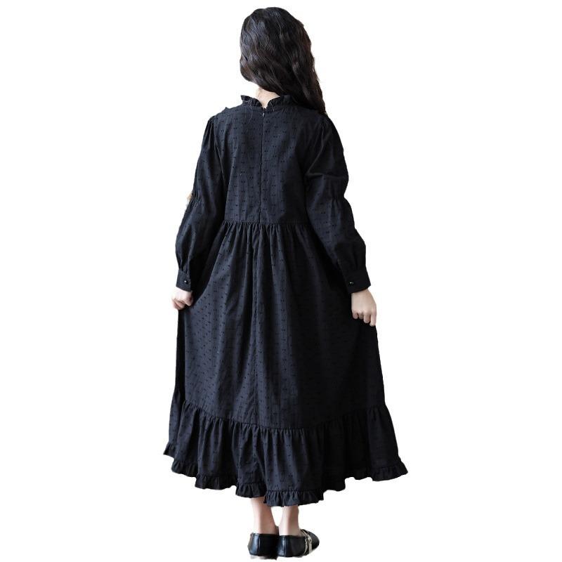 La robe col rond bordures frisons | Robes Robes Femme