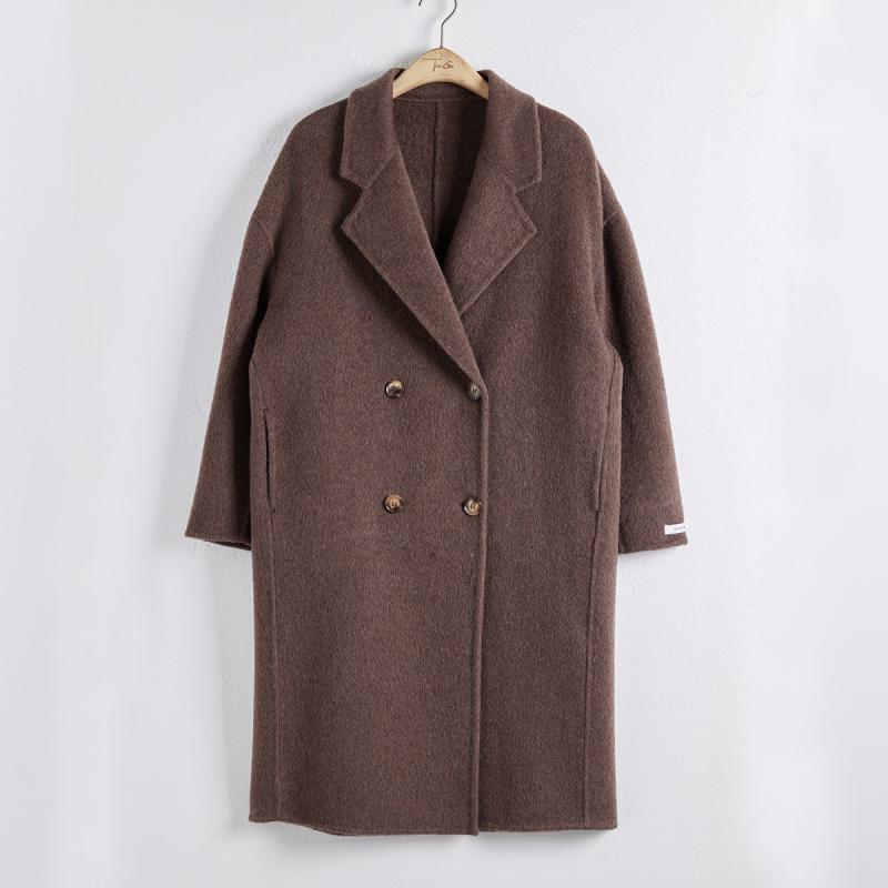 Le long manteau feutré double boutonnage | Manteaux Manteaux Femme