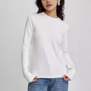 Le t-shirt coton Pima manches longues | T-shirts